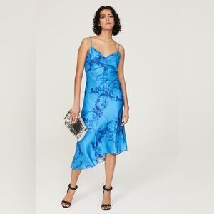 AllSaints Alexia Isabella Dress Blue‎ Womens Size 10